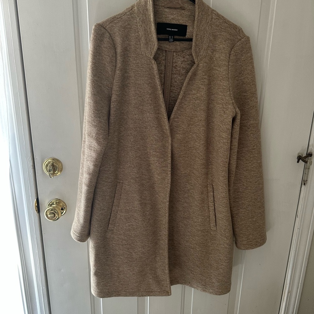 Vero Moda Carson Cozy Knit Jacket Heathered Tan